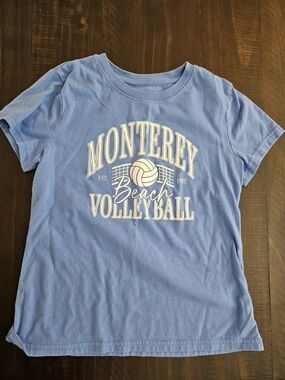 Xersion Light Blue Monterey Beach Volleyball Graphic Tee